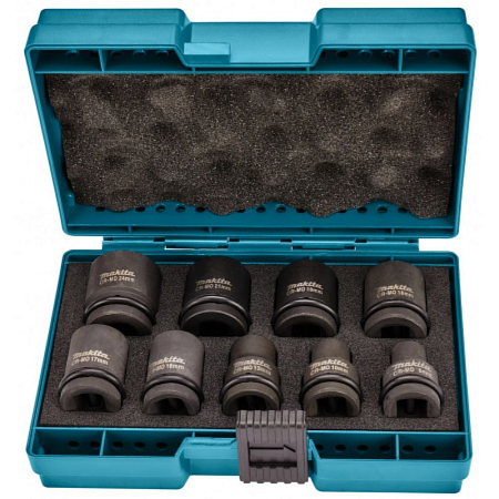 Набор накидных головок Makita D-41517 для ударных гайковертов 9шт